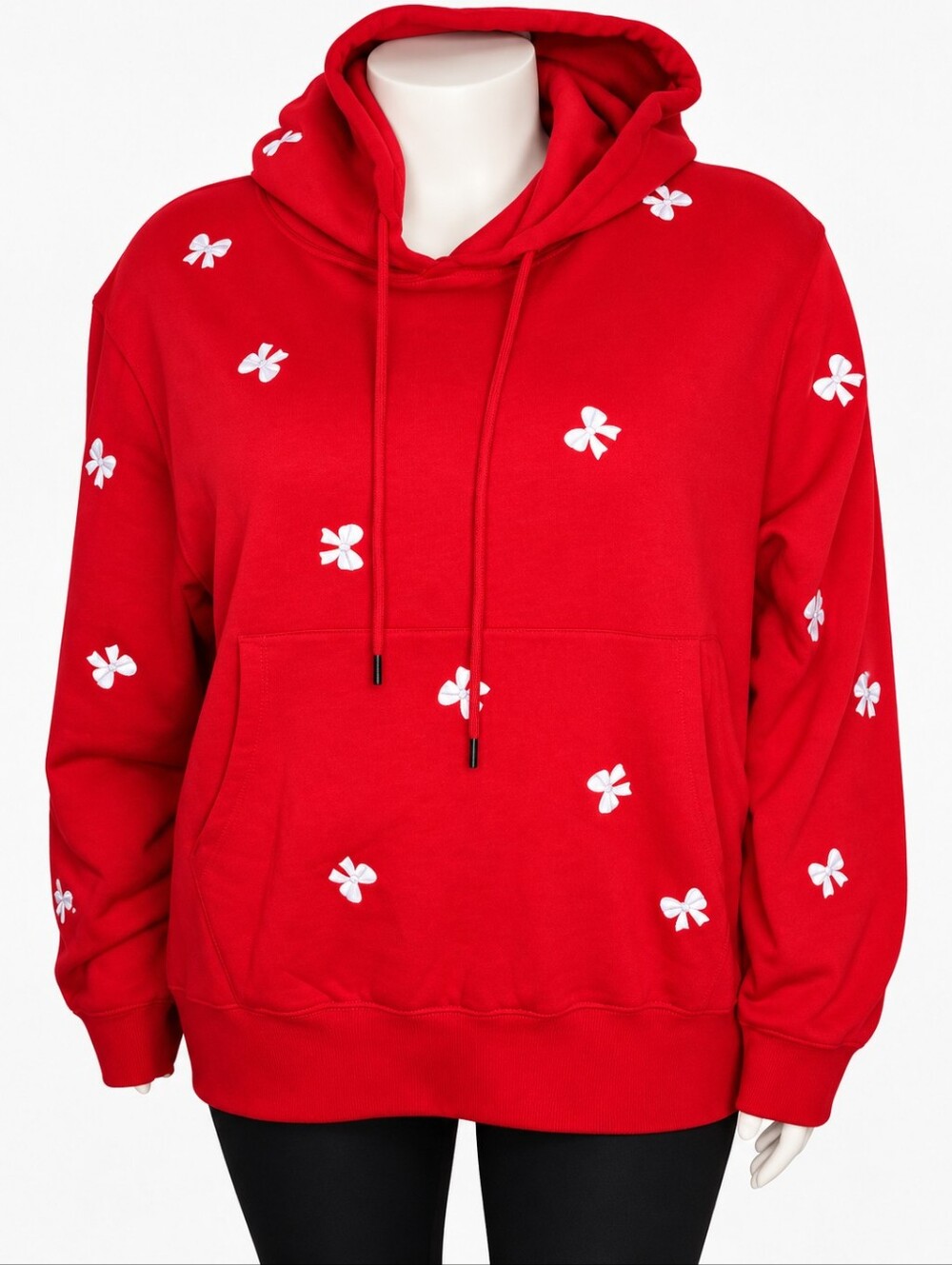 Ampersand Avenue Wrap Me Up Red Bow Hoodie 3XL NWT Holiday Coquette